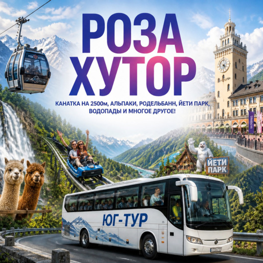 Роза Хутор 2320м из Адлера